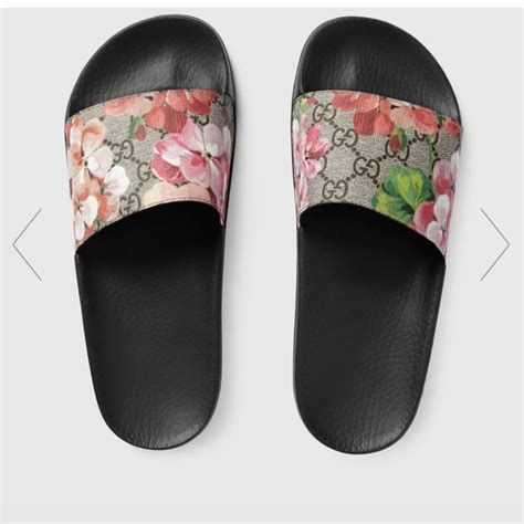 what's up with the gucci slides|Gucci slides girl.